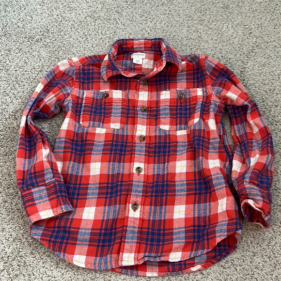 J. Crew Crewcuts Flannel Plaid Shirt, 4-5T - Picture 2 of 9
